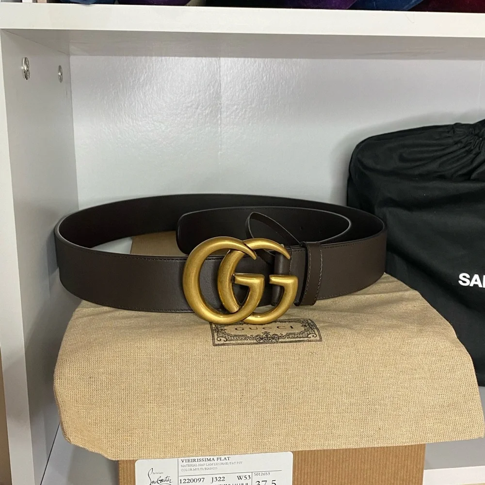 Authentic Gucci double G belt, worn once. Excellent used condition